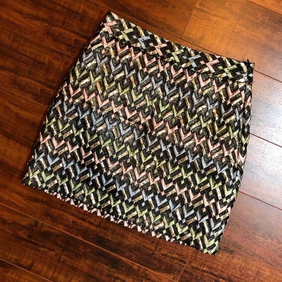 Milly Runway Couture Metallic A Line Skirt - Picture 5 of 8